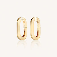 Mega U Link Earrings - Gold