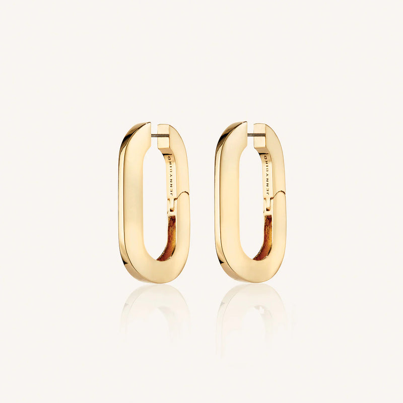 Mega U Link Earrings - Gold