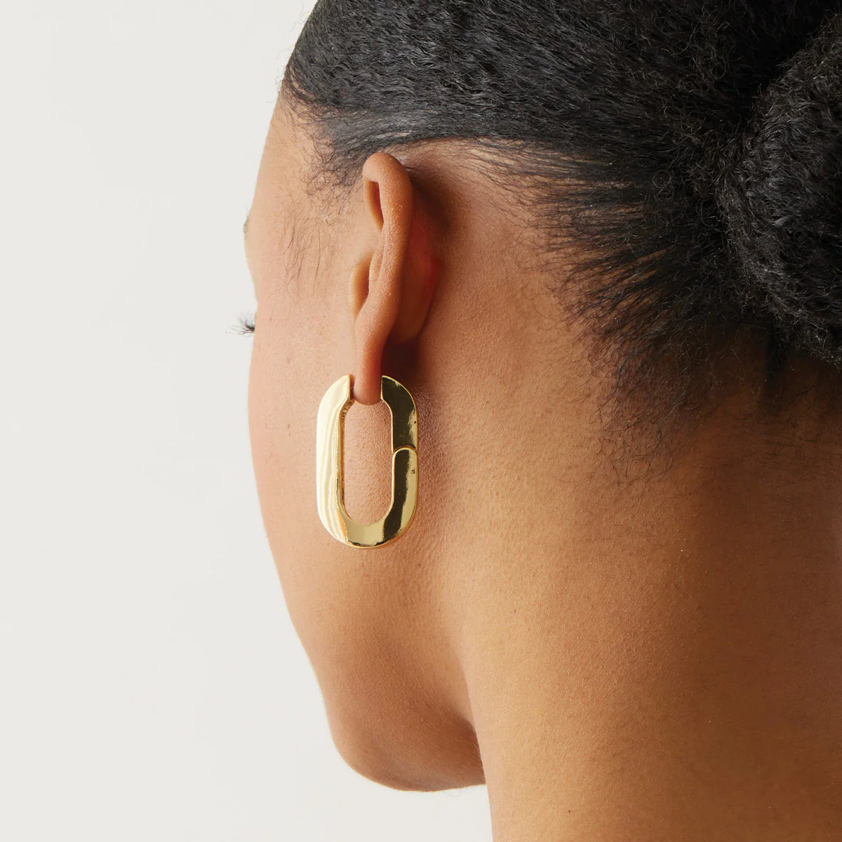 Mega U Link Earrings - Gold