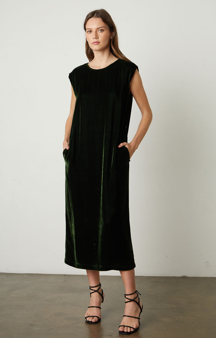 Susan Dress - Green - Velvet By Graham & Spencer – Twist Fashions Inc.