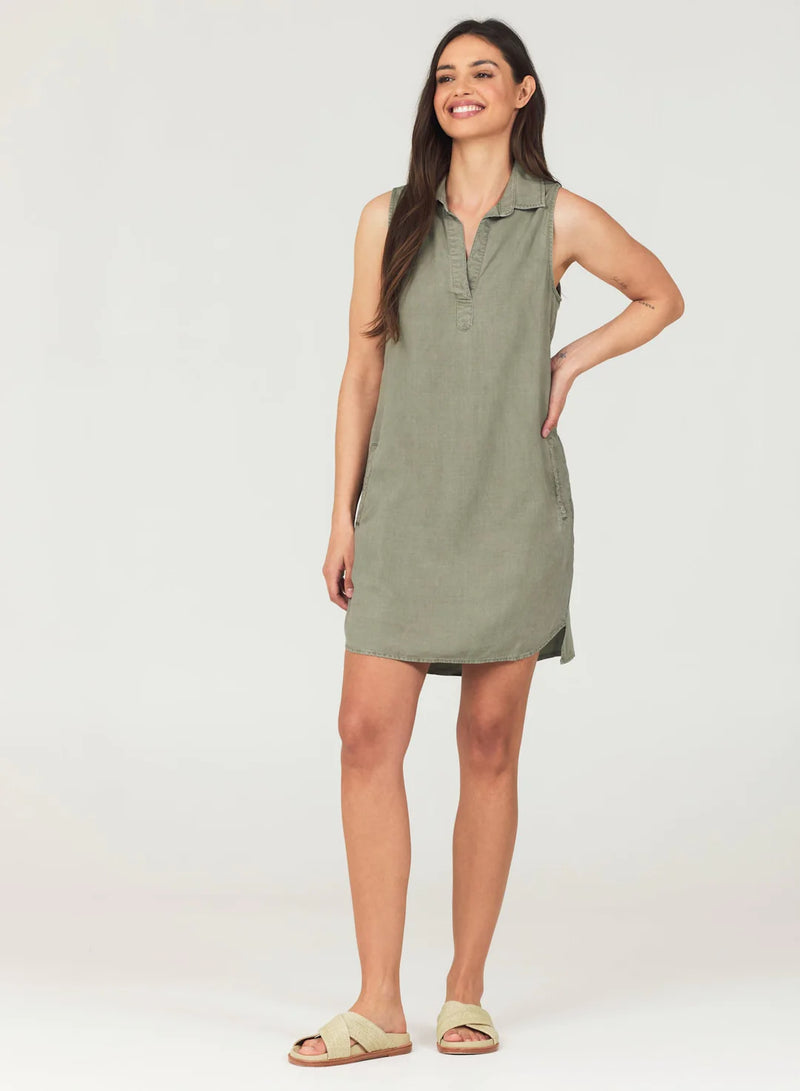 Khaki a line clearance dress
